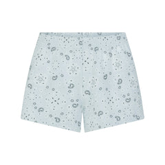 COTTON JERSEY LOOSE SHORT | POWDER BLUE BANDANA