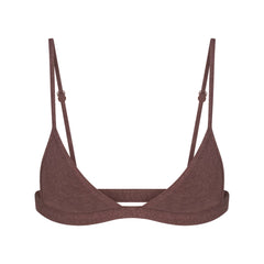 EVERYDAY COTTON TRIANGLE BRALETTE | COCOA HEATHER