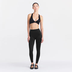 NikeSKIMS SATIN SHINE BONDED WAIST 26" LEGGING | OBSIDIAN