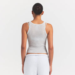 SHEER RIB TANK | LIGHT HEATHER GREY