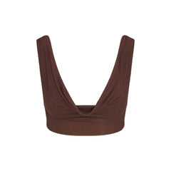 VETTESE X SKIMS SHEER MODAL DRAPED BRALETTE | COCOA