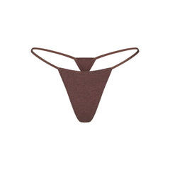 EVERYDAY COTTON STRING THONG | COCOA HEATHER
