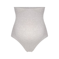 COTTON JERSEY MATERNITY HIGH-WAISTED THONG | LIGHT HEATHER GREY