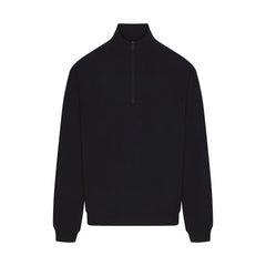 JERSEY LOUNGE MENS RELAXED QUARTER ZIP PULLOVER | OBSIDIAN