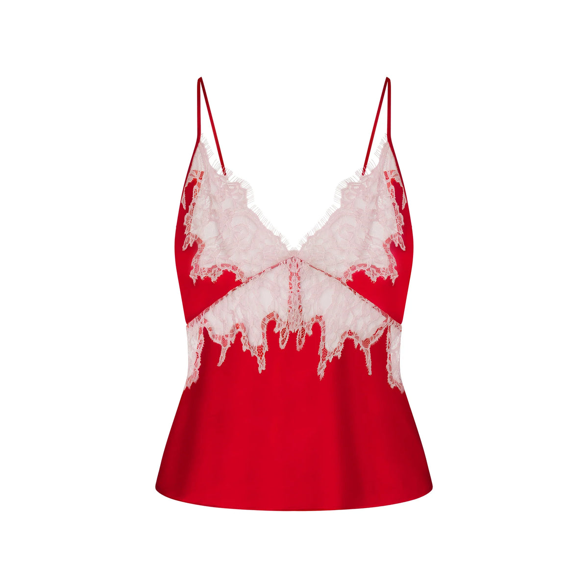 SILK LACE CAMI | RUBY CONTRAST