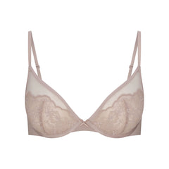 SKIMS LACE UNLINED DEMI BRA | FAWN