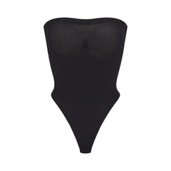 SEAMLESS SCULPT STRAPLESS THONG BODYSUIT | ONYX