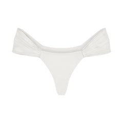ULTRA FINE MESH DRAPED THONG | IVORY