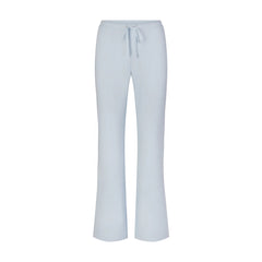 DRAPEY FRENCH TERRY STRAIGHT LEG PANT | POWDER BLUE