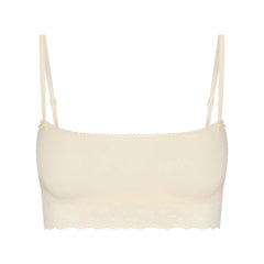 LIGHTWEIGHT COTTON STRAIGHT NECK BRALETTE | BUTTER TONAL