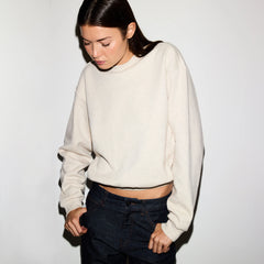 COTTON FLEECE CLASSIC CREWNECK | OATMEAL HEATHER