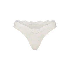 FITS EVERYBODY LACE DIPPED THONG 5-PACK | IVORY PEARL BOW MULTI