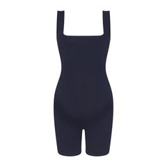 COTTON JERSEY MATERNITY ONESIE | NAVY