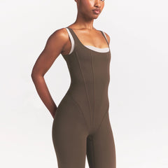 NikeSKIMS MATTE CORSET 29" ONE PIECE | DARK SEPIA