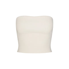 REFINED KNIT TUBE TOP | EGRET