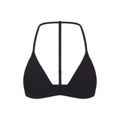 NikeSKIMS STUDIO STRETCH T-BACK TRIANGLE BRA | OBSIDIAN