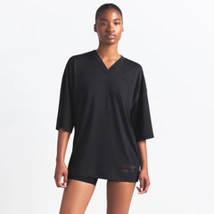 NikeSKIMS AIRY V-NECK OVERSIZED TOP | OBSIDIAN