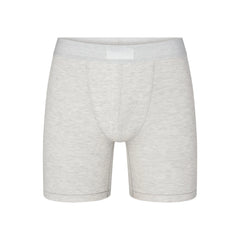SKIMS COTTON MENS 5" BOXER BRIEF | LIGHT HEATHER GREY