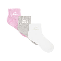 NikeSKIMS ACCESSORIES DRI-FIT™ QUARTER CREW SOCK 3-PACK | BUBBLE GUM MULTI