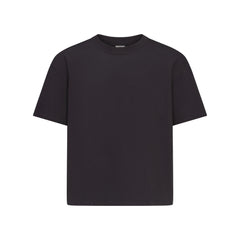 HEAVYWEIGHT COTTON MENS RELAXED CROPPED CREWNECK | OBSIDIAN