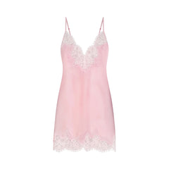 SILK LACE MINI SLIP DRESS | PEONY TONAL