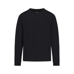 HEAVYWEIGHT COTTON MENS RELAXED LONG SLEEVE T-SHIRT | OBSIDIAN