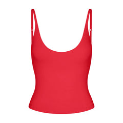 SMOOTH LAYERS SCOOP NECK CAMI | CARMINE