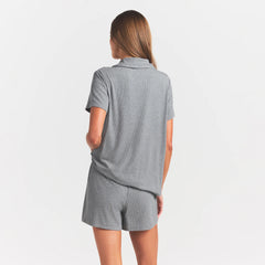 SOFT LOUNGE SHORT SLEEP SET | HEATHER GREY