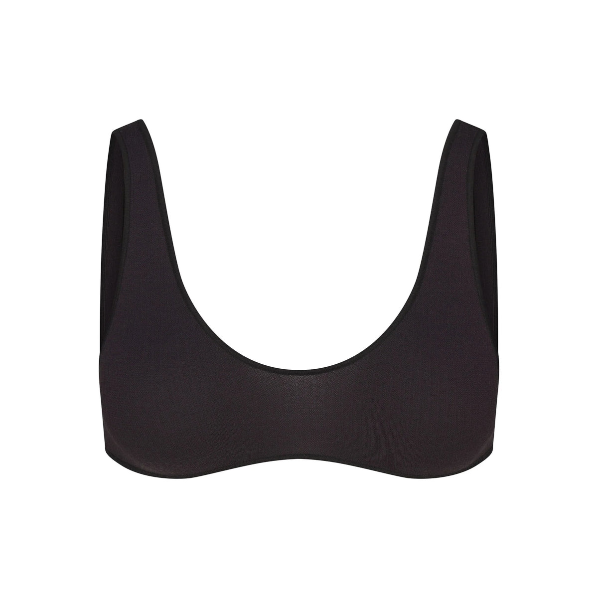 WOOL RIB BRALETTE | OBSIDIAN