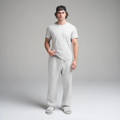 SKIMS COTTON MENS CLASSIC T-SHIRT | LIGHT HEATHER GREY