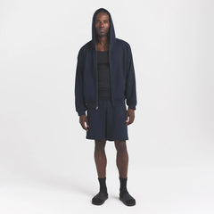 FLEECE LOUNGE MENS RELAXED ZIP UP HOODIE | NAVY