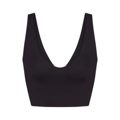 NikeSKIMS MATTE V-NECK BRA TOP | OBSIDIAN