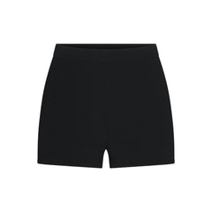 REFINED KNIT HIGH-WAISTED SHORT | OBSIDIAN