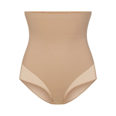 POWER MESH SHAPEWEAR CORE SCULPT HIGH-WAISTED BRIEF | CLAY