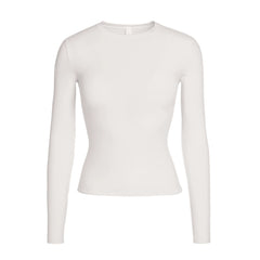 COTTON JERSEY LONG SLEEVE T-SHIRT | MARBLE
