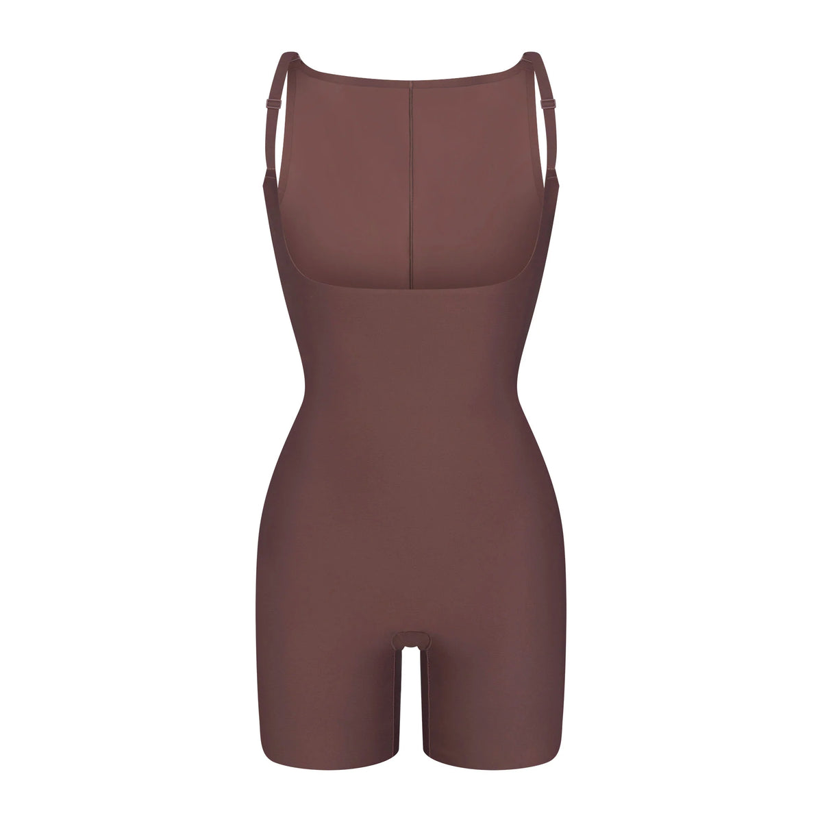 SKIMS BODY CORE SCULPT BACK SMOOTHING OPEN BUST MID THIGH BODYSUIT | COCOA