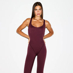 NikeSKIMS MATTE RACER LONG ONE PIECE | CURRANT
