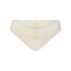 LIGHTWEIGHT COTTON WIDE LACE BRIEF | BUTTER TONAL