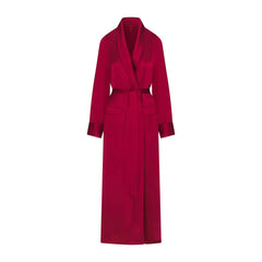 WOVEN SHINE LONG ROBE | BRICK