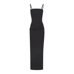 VETTESE X SKIMS SHEER MODAL LONG DRESS | ONYX