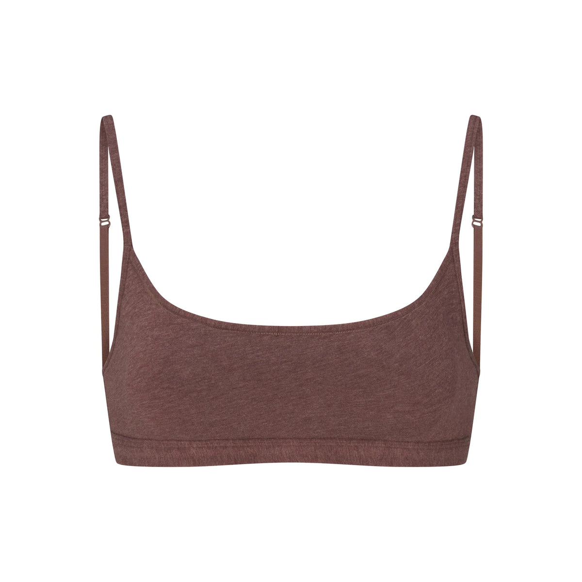 EVERYDAY COTTON SCOOP BRALETTE | COCOA HEATHER