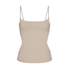 COTTON JERSEY SCOOP NECK CAMI | STONE