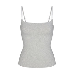 COTTON JERSEY CAMI | LIGHT HEATHER GREY