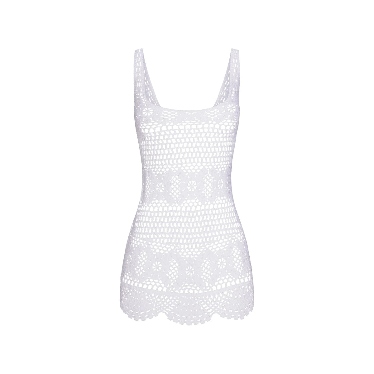 SWIM COVER-UPS CROCHET MINI TANK DRESS | SNOW