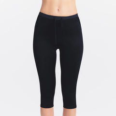 NikeSKIMS SATIN SHINE CAPRI 17" LEGGING | OBSIDIAN