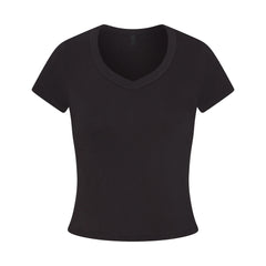 WORN IN JERSEY BABY V NECK TEE | WASHED ONYX