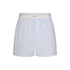 COTTON POPLIN MENS LOGO BAND BOXER | PLATINUM DOUBLE STRIPE