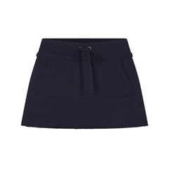 DRAPEY FRENCH TERRY MINI SKIRT | NAVY