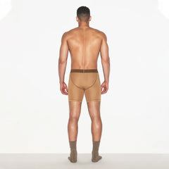 SKIMS COTTON MENS 5" BOXER BRIEF | RUSSET