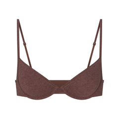 EVERYDAY COTTON UNLINED DEMI BRA | COCOA HEATHER